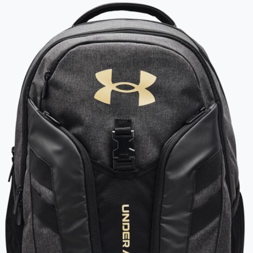 Plecak miejski Under Armour Hustle Pro 31.5 l black medium heather/black/metallic gold
