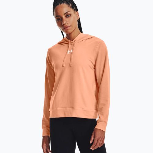 Bluza damska Under Armour Rival Terry Hoodie mellow orange/white