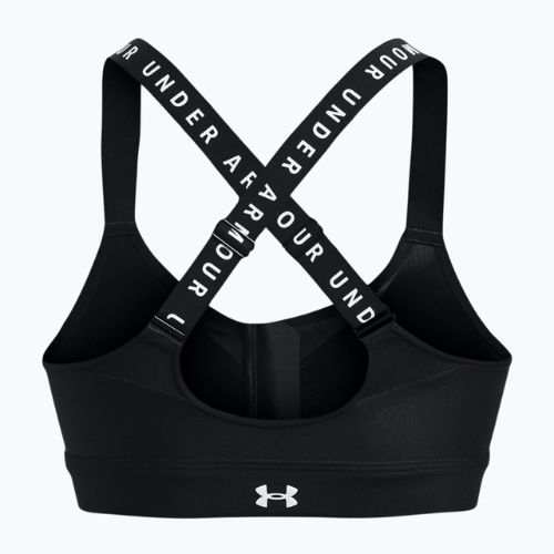 Biustonosz treningowy Under Armour Infinity High Bra Zip black/white