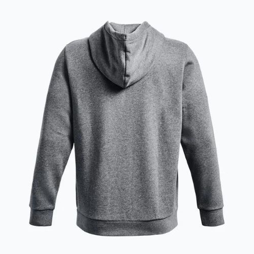 Bluza męska Under Armour Essential Fleece FZ Hood pitch gray medium heather/white