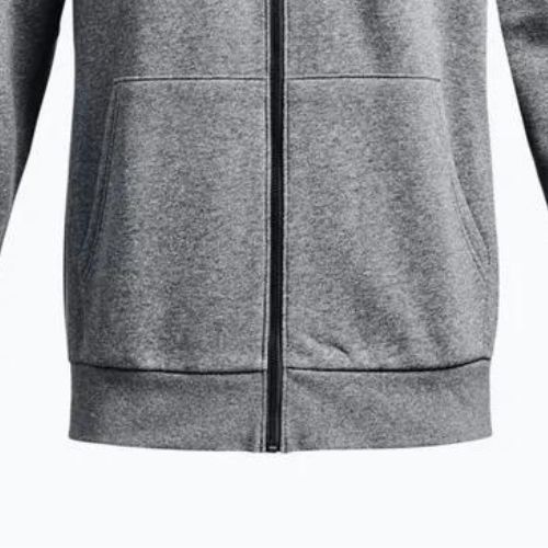 Bluza męska Under Armour Essential Fleece FZ Hood pitch gray medium heather/white