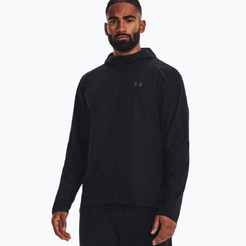 Kurtka do biegania męska Under Armour Storm Run Hooded black/jet gray/reflective