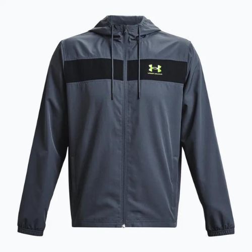 Kurtka przeciwwiatrowa męska Under Armour Sportstyle Windbreaker downpour gray/black/lime surge