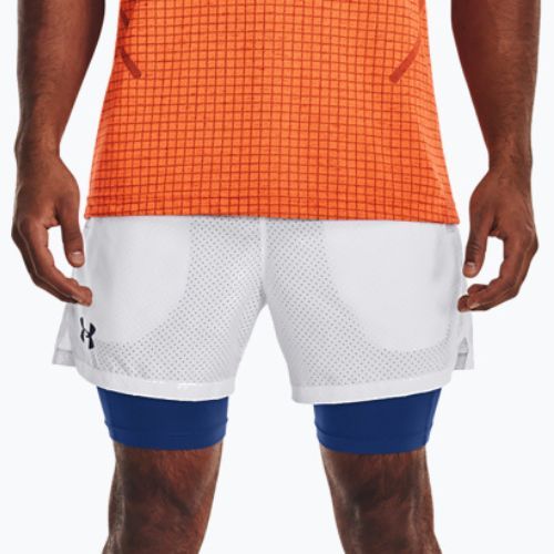 Spodenki treningowe męskie Under Armour Vanish Wvn 2In1 Vent Sts white/blue mirage/blue mirage