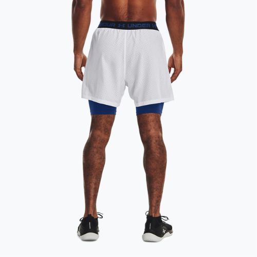 Spodenki treningowe męskie Under Armour Vanish Wvn 2In1 Vent Sts white/blue mirage/blue mirage