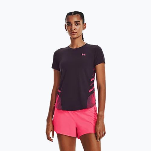 Koszulka do biegania damska Under Armour Iso-Chill Laser II tux purple/reflective