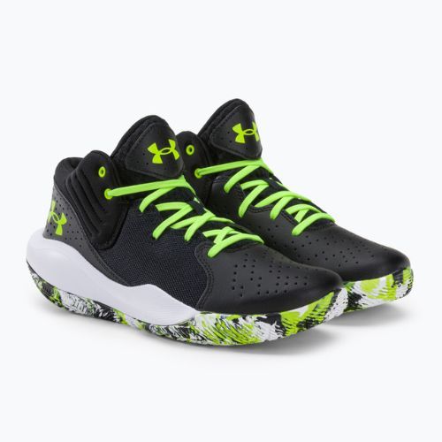 Buty do koszykówki męskie Under Armour Jet '21 black/white/lime surge