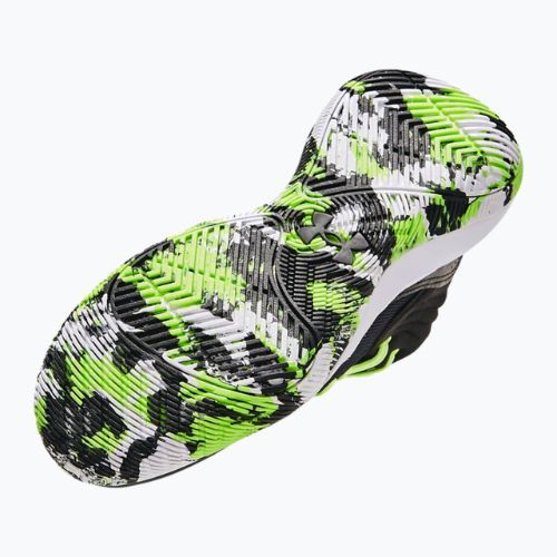 Buty do koszykówki dziecięce Under Armour Gs Jet '21 black/white/lime surge