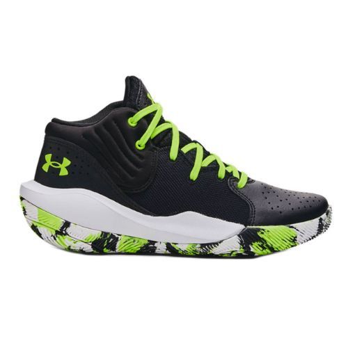 Buty do koszykówki dziecięce Under Armour Gs Jet '21 black/white/lime surge