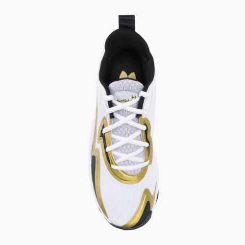 Buty do koszykówki Under Armour Spawn 5 white/black/metallic gold