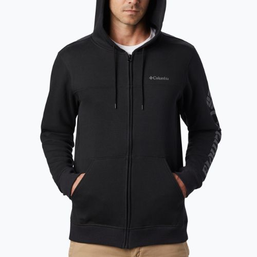 Bluza męska Columbia Logo Fleece Full Zip black/csc sleeve logo
