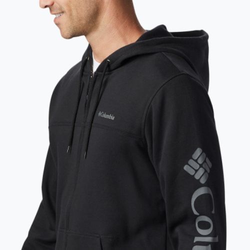 Bluza męska Columbia Logo Fleece Full Zip black/csc sleeve logo