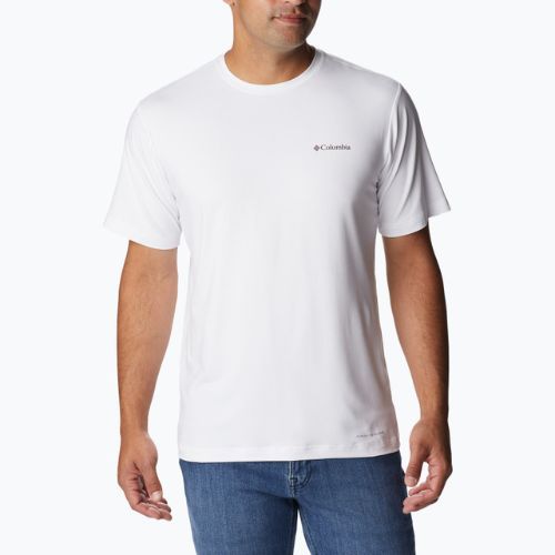 Koszulka trekkingowa męska Columbia Tech Trail Graphic white/palmscape tonal graphic