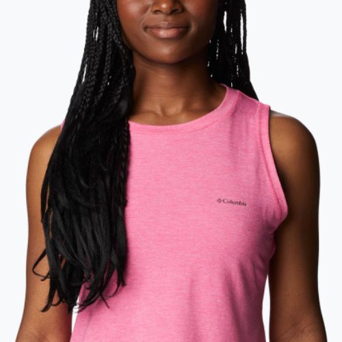 Koszulka trekkingowa damska Columbia Sun Trek Tank wild geranium heather