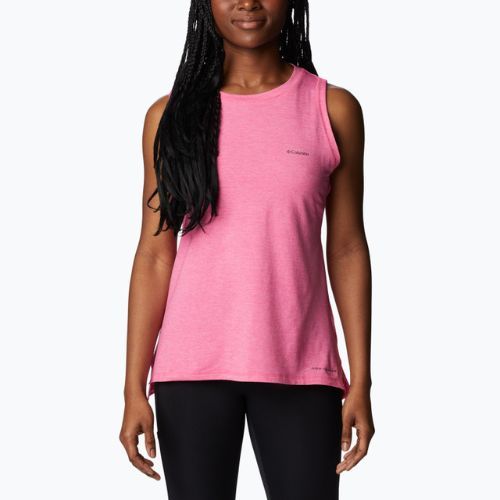 Koszulka trekkingowa damska Columbia Sun Trek Tank wild geranium heather
