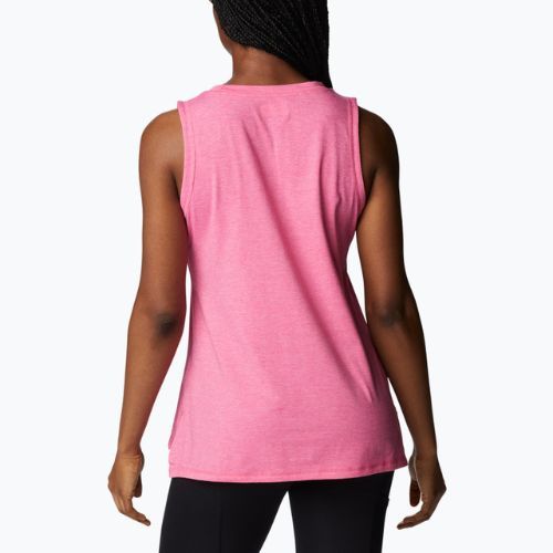 Koszulka trekkingowa damska Columbia Sun Trek Tank wild geranium heather