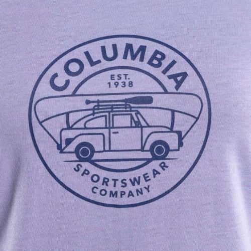 Koszulka trekkingowa damska Columbia Daisy Days Graphic frosted purple hthr/journey to joy grx