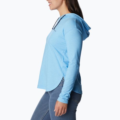 Bluza trekkingowa damska Columbia Sun Trek EU Hooded Pullover vista blue heather