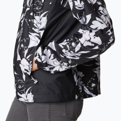 Kurtka przeciwwiatrowa damska Columbia Flash Challenger Novelty black pop flora print