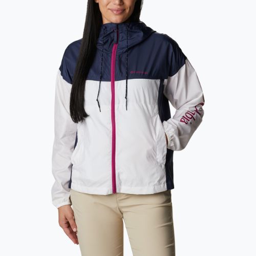 Kurtka przeciwwiatrowa damska Columbia Flash Challenger Novelty white/nocturnal
