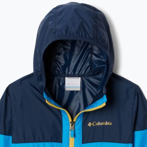 Kurtka przeciwwiatrowa dziecięca Columbia Flash Challenger compass blue/collegiate navy