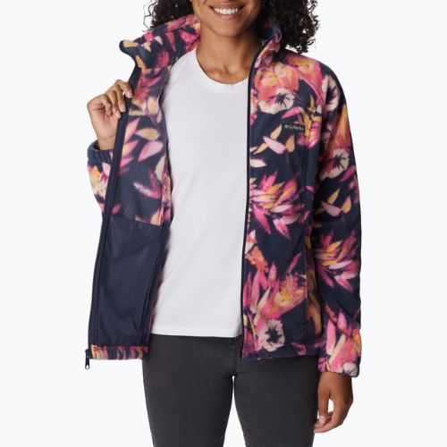 Bluza polarowa damska Columbia Benton Springs Printed Fleece wild geranium/wisterian
