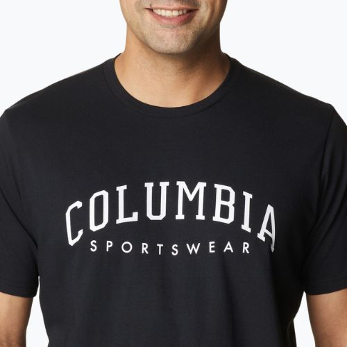 Koszulka trekkingowa męska Columbia Rockaway River Graphic black/csc varsity arch graphic