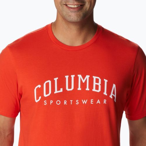 Koszulka trekkingowa męska Columbia Rockaway River Graphic spicy/csc varsity arch graphic