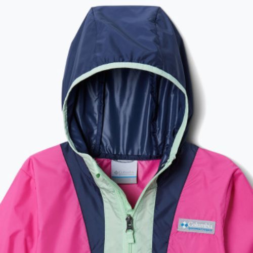 Kurtka przeciwwiatrowa dziecięca Columbia Back Bowl Hdd Windbreaker pink ice/nocturnal/key west