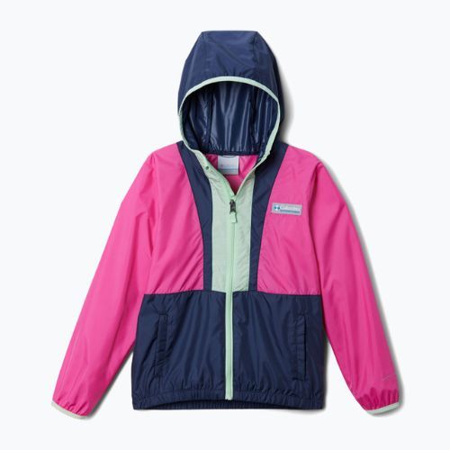 Kurtka przeciwwiatrowa dziecięca Columbia Back Bowl Hdd Windbreaker pink ice/nocturnal/key west