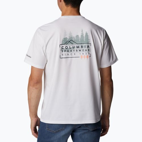 Koszulka trekkingowa męska Columbia Legend Trail white/csc washed pines graphic