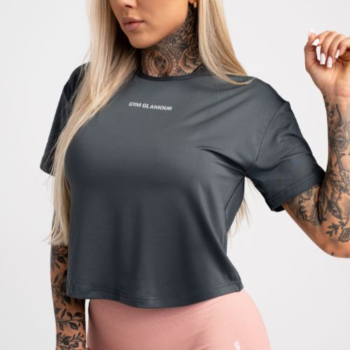 Koszulka treningowa damska Gym Glamour Sport grey