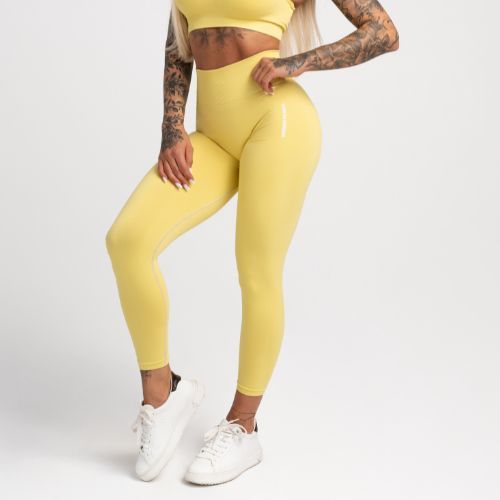 Legginsy treningowe damskie Gym Glamour Compress golden hour