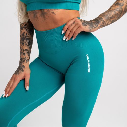 Legginsy treningowe damskie Gym Glamour Compress juicy jungle