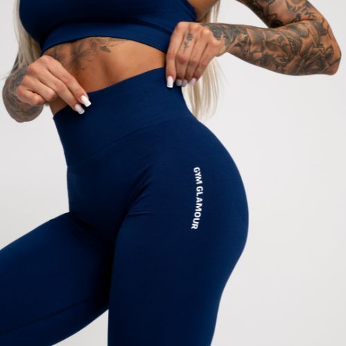 Legginsy treningowe damskie Gym Glamour Compress night sky