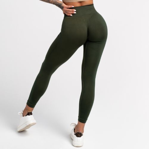 Legginsy treningowe damskie Gym Glamour Flexible khaki