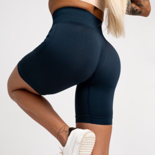Spodenki treningowe damskie Gym Glamour Flexible dark sea