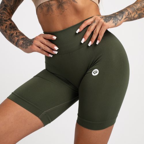 Spodenki treningowe damskie Gym Glamour Flexible khaki