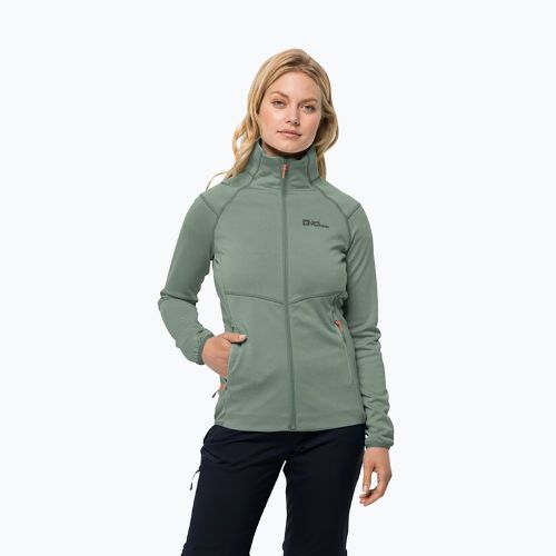 Bluza trekkingowa damska Jack Wolfskin Fortberg FZ picnic green