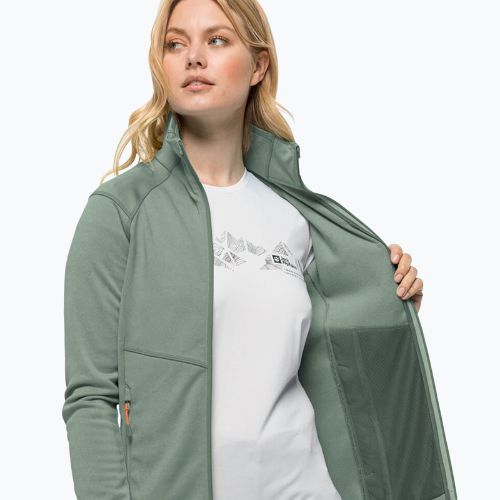 Bluza trekkingowa damska Jack Wolfskin Fortberg FZ picnic green