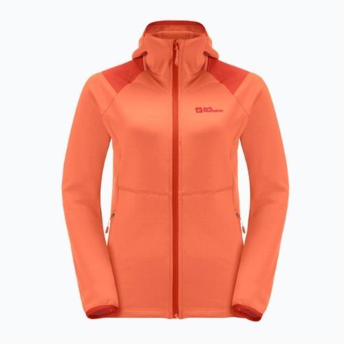 Bluza trekkingowa damska Jack Wolfskin Kolbenberg Hooded FZ sangria red