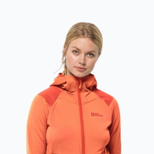 Bluza trekkingowa damska Jack Wolfskin Kolbenberg Hooded FZ sangria red