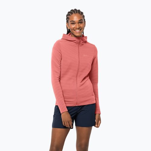 Bluza trekkingowa damska Jack Wolfskin Modesto Hooded faded rose