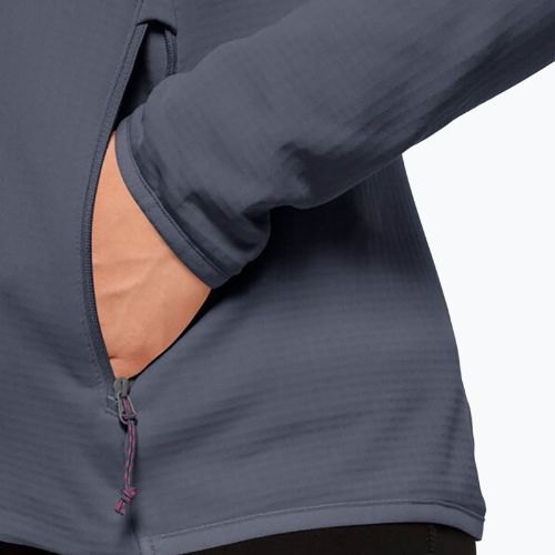 Bluza trekkingowa damska Jack Wolfskin Peak Grid Fleece dolphin