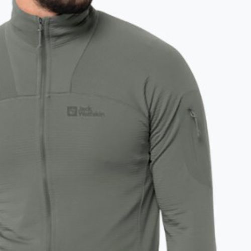 Bluza trekkingowa męska Jack Wolfskin Prelight FZ gecko green