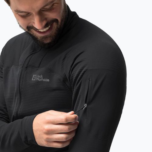 Bluza trekkingowa męska Jack Wolfskin Prelight FZ black