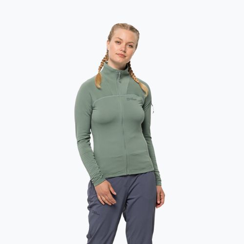 Bluza trekkingowa damska Jack Wolfskin Prelight FZ picnic green