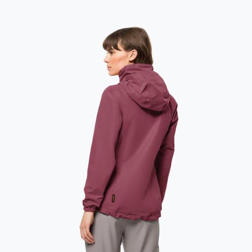 Kurtka przeciwdeszczowa damska Jack Wolfskin Stormy Point 2L sangria red