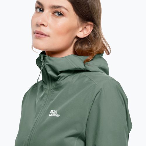 Kurtka przeciwdeszczowa damska Jack Wolfskin Pack & Go Shell picnic green