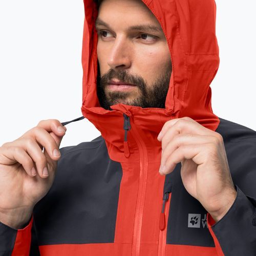 Kurtka przeciwdeszczowa męska Jack Wolfskin Go Hike strong red